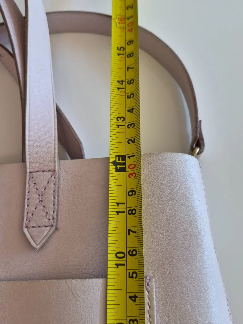 Madewell Medium Transport Tote Blush Pink Leather Shoulder Crossbody Bag